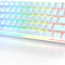 HK GAMING GK61 Mechanical Gaming Keyboard | 61 Keys RGB Backlit for Pc/Mac ( White, Gateron Optical Blue)